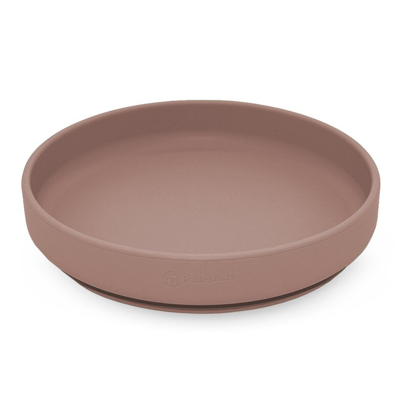 Farfurie, Petite&Mars, Take&Match, Din silicon, Cu ventuza, Fara BPA, Adecvata pentru masina de spalat vase si microunde, Nu absoarbe mirosuri, 6 luni+, 400 ml, Velvet Latte, Maro pudrat [1]