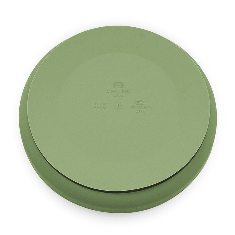 Farfurie, Petite&Mars, Take&Match, Din silicon, Cu ventuza, Fara BPA, Adecvata pentru masina de spalat vase si microunde, Nu absoarbe mirosuri, 6 luni+, 400 ml, Sweet Pea, Verde [3]