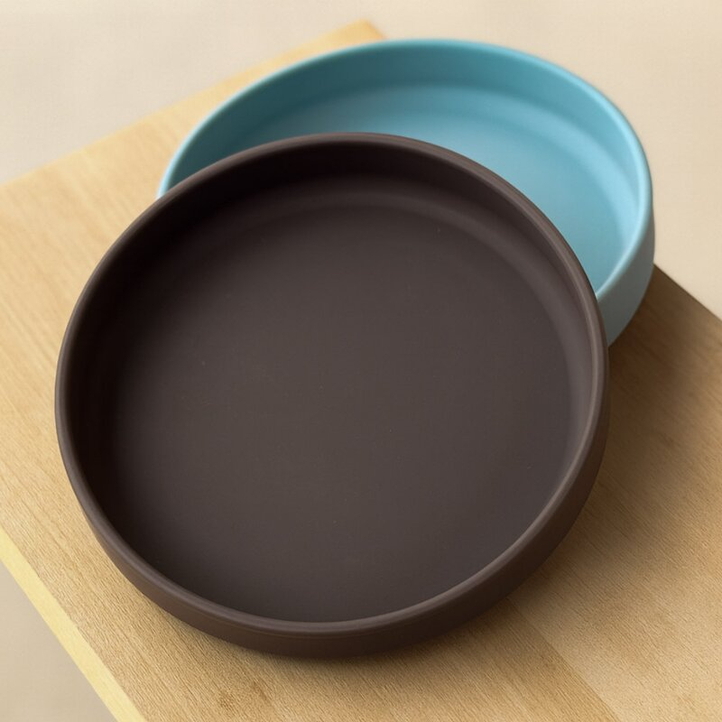 Farfurie, Petite&Mars, Take&Match, Din silicon, Cu ventuza, Fara BPA, Adecvata pentru masina de spalat vase si microunde, Nu absoarbe mirosuri, 6 luni+, 400 ml, Velvet Latte, Maro pudrat [7]