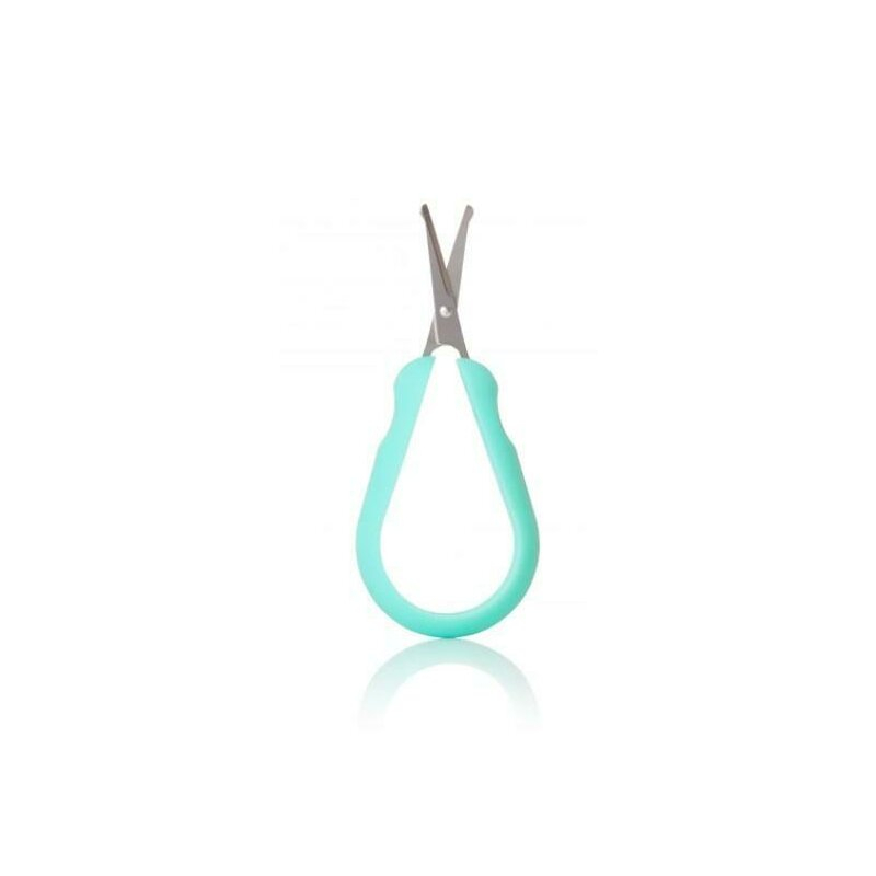Foarfecuta pentru unghii , Fridababy, Easy Grip, Ergonomica, Cu varf rotunjit, Maner antialunecare, Cu husa de protectie, 0 luni+, Otel inoxidabil, Fara BPA, Verde/Turquoise [4]
