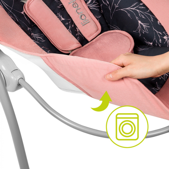 Fotoliu balansoar, Lionelo, Electric, Ruben, Cu spatar reglabil, Cu 12 melodii relaxante si sunete ale naturii, Cu 3 programe de balansare automata, Conform cu standardul european EN 16232, 68x65 cm,  [12]