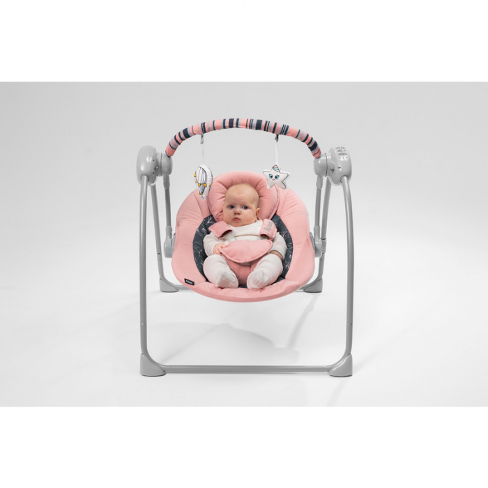 Fotoliu balansoar, Lionelo, Electric, Ruben, Cu spatar reglabil, Cu 12 melodii relaxante si sunete ale naturii, Cu 3 programe de balansare automata, Conform cu standardul european EN 16232, 68x65 cm,  [4]