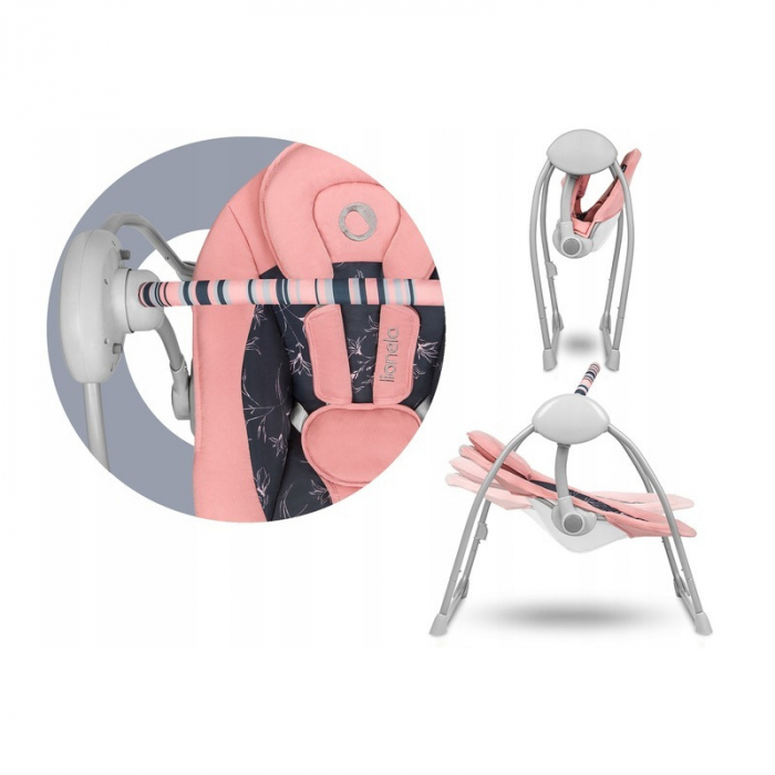 Fotoliu balansoar, Lionelo, Electric, Ruben, Cu spatar reglabil, Cu 12 melodii relaxante si sunete ale naturii, Cu 3 programe de balansare automata, Conform cu standardul european EN 16232, 68x65 cm,  [6]