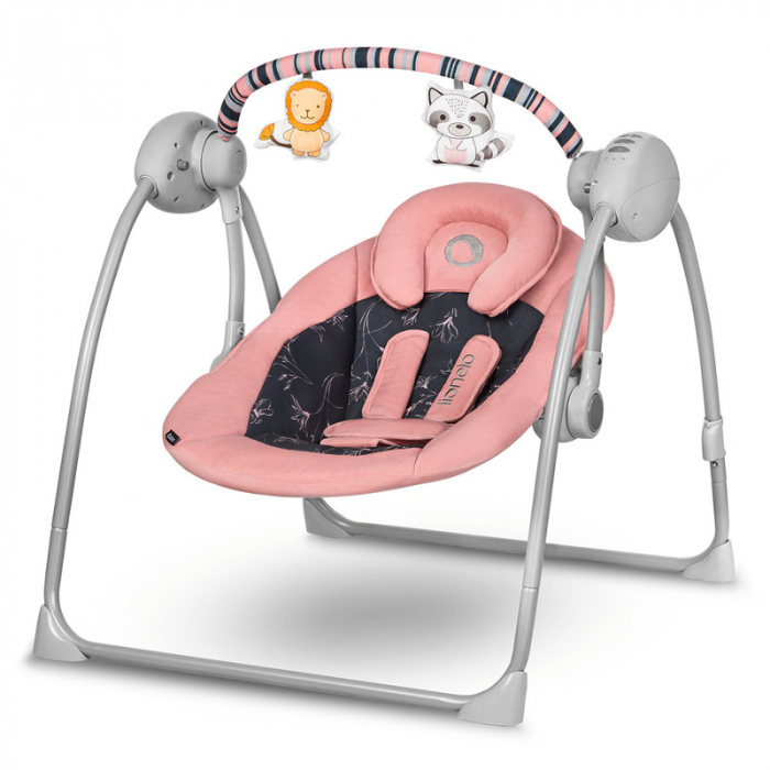 Fotoliu balansoar, Lionelo, Electric, Ruben, Cu spatar reglabil, Cu 12 melodii relaxante si sunete ale naturii, Cu 3 programe de balansare automata, Conform cu standardul european EN 16232, 68x65 cm,  [1]
