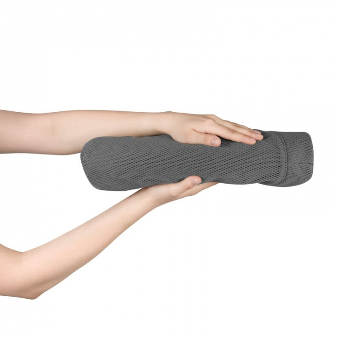 Fotoliu balansoar, Lionelo June AIR, Cu arcada cu jucarii, Ergonomic, Permite circulatia aerului, Balansare manuala, Pliabil, 0 luni+, Gri [8]
