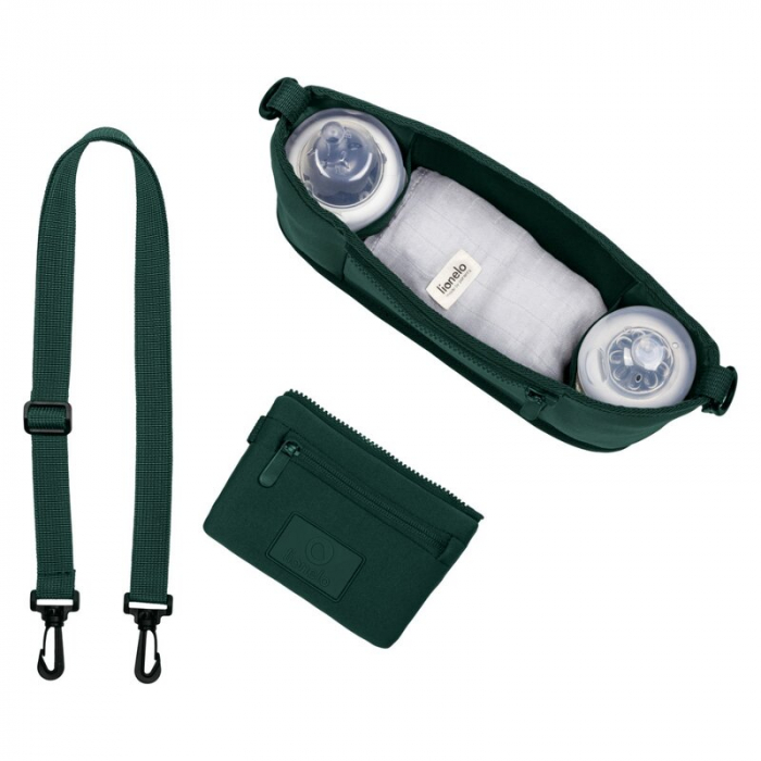 Geanta impermeabila, Lionelo, Little Cube, Pentru mamici si carucior, Impermeabila, Cu 4 compartimente, Curea detasabila, Buzunar exterior detasabil, Verde [8]