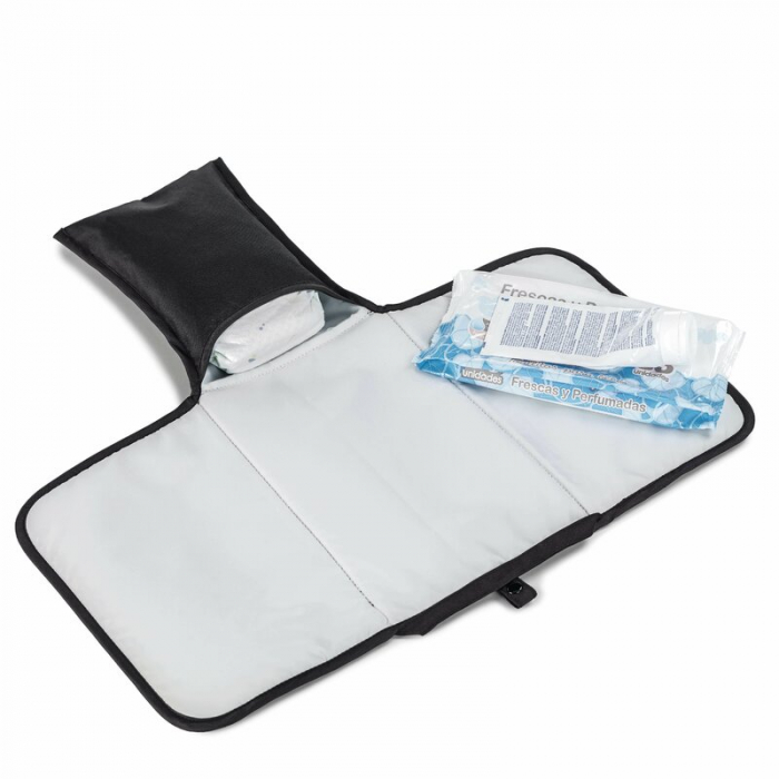 Geanta pentru mamici, Jane, Cu 2 buzunare exterioare, Cu multiple compartimente, Cu saltea de infasat inclusa, 44 x 34 cm, Conform cu standardul de securitate europeana EN 71-3:2019, Soil [8]
