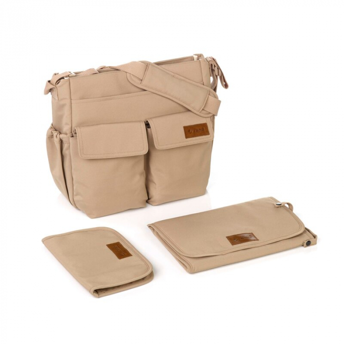 Geanta pentru mamici, Jane, Cu 2 buzunare exterioare, Cu multiple compartimente, Cu saltea de infasat inclusa, 44 x 34 cm, Conform cu standardul de securitate europeana EN 71-3:2019, Sesame [1]