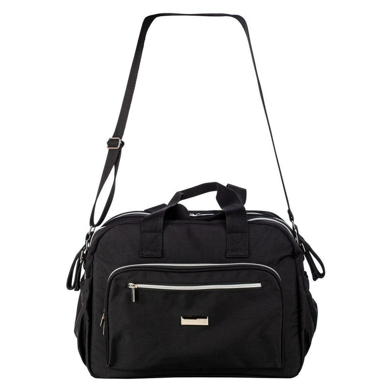 Geanta pentru scutece, FreeON, Style, Impermbeabila, Cu multiple buzunare, Dimensiune compacta, 39x32x18 cm, Black [5]