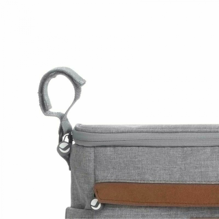 Geanta pentru scutece si organizator carucior, Jane, Cu multiple compartimente, Dimensiune compacta 32 x 10 x 21 cm, Dim Grey [4]