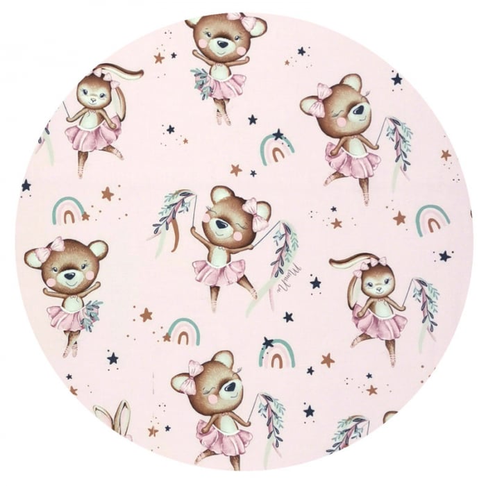 Halat de baie, MimiNu, Cu urechi, 6 - 24 luni, Moale, Cu buzunare, Cu cordon, Din bumbac si thermo fleece, Materiale certificate Oeko Tex Standard 100, Design, Little Ballerina Pink [2]