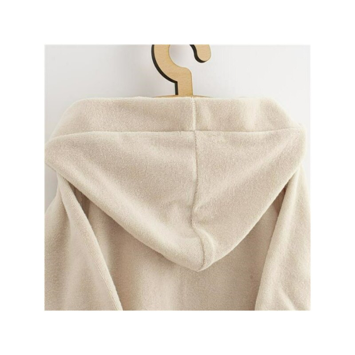 Halat de baie, New Baby, Pentru copii, Cu buzunare, Cu cordon, Marime 80/86, Dim bumbac 100%, Comfortably beige [2]
