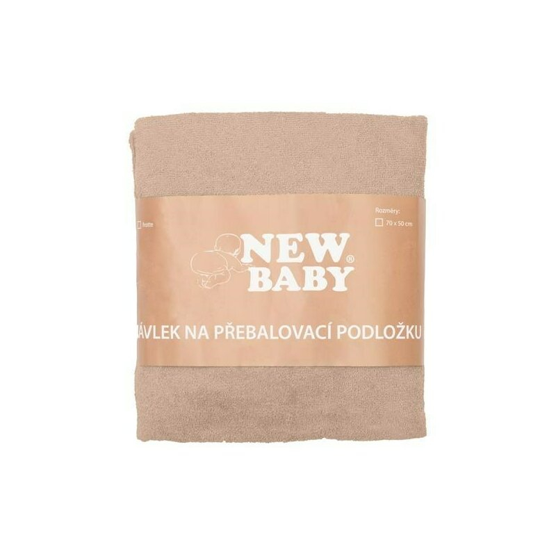 Husa, New Baby, Pentru saltea de infasat, 50x70 cm, Cu banda elastica, Bumbac terry, Beige [2]