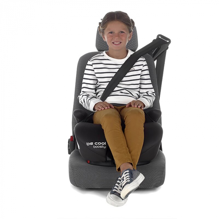 Inaltator auto, Be Cool, Boosty I-Size, 125- 150 cm, Cu sistem de reglare treptata a inaltimii, Instalare cu sistem Isofix si centura de prindere, Cu husa detasabila, Conform standardului de securitat [7]