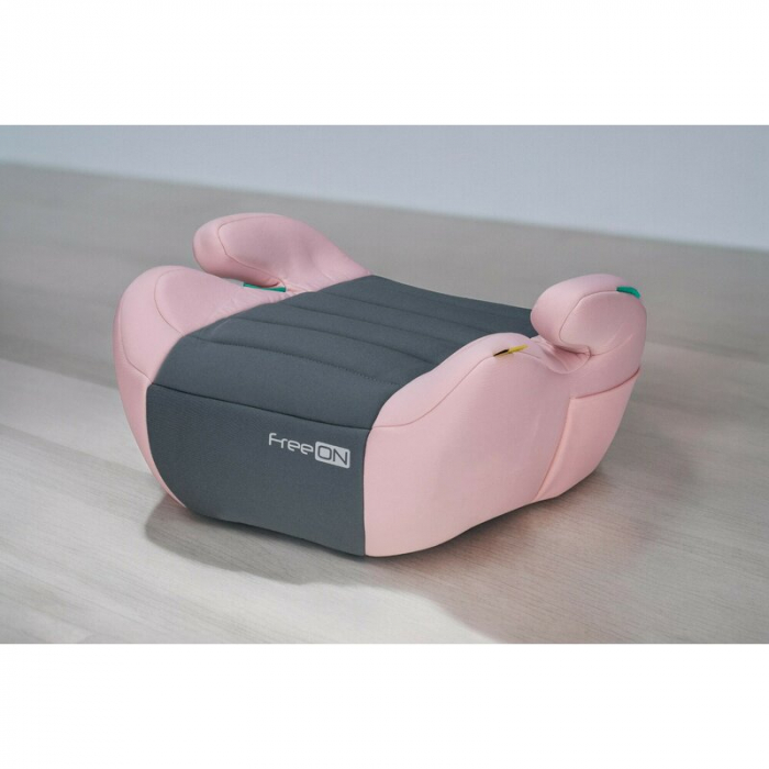Inaltator auto, FreeON, Comfy, Pentru copii, I-size, 125-150 cm, Orientare in sensul directiei de mers, Conform cu standardul european de securitate ECE R129, Prink/Grey [3]