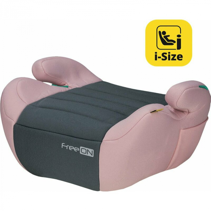 Inaltator auto, FreeON, Comfy, Pentru copii, I-size, 125-150 cm, Orientare in sensul directiei de mers, Conform cu standardul european de securitate ECE R129, Prink/Grey [1]