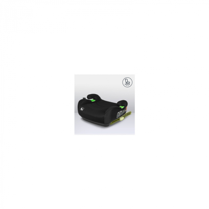 Inaltator auto, Lionelo, Luuk Fix I-size, 125- 150 cm, Instalare cu sistem Isofix si centura de prindere, Cu husa detasabila, Conform cu standardul european de securitate ECE R129, Negru [14]