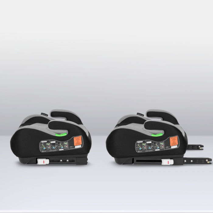 Inaltator auto, Lionelo, Luuk Fix I-size, 125- 150 cm, Instalare cu sistem Isofix si centura de prindere, Cu husa detasabila, Conform cu standardul european de securitate ECE R129, Gri [10]