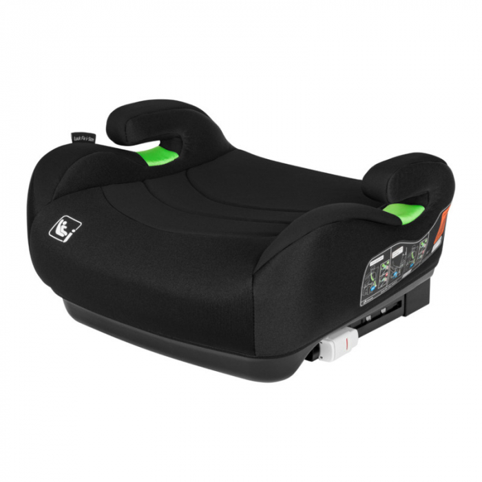 Inaltator auto, Lionelo, Luuk Fix I-size, 125- 150 cm, Instalare cu sistem Isofix si centura de prindere, Cu husa detasabila, Conform cu standardul european de securitate ECE R129, Negru [6]