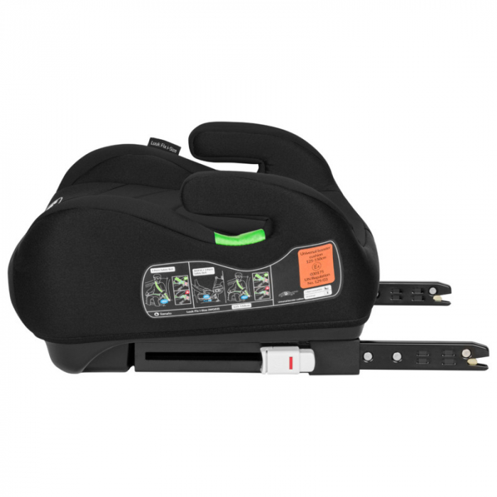 Inaltator auto, Lionelo, Luuk Fix I-size, 125- 150 cm, Instalare cu sistem Isofix si centura de prindere, Cu husa detasabila, Conform cu standardul european de securitate ECE R129, Negru [7]