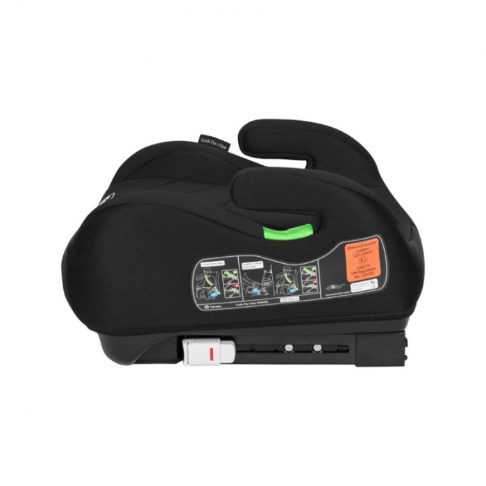 Inaltator auto, Lionelo, Luuk Fix I-size, 125- 150 cm, Instalare cu sistem Isofix si centura de prindere, Cu husa detasabila, Conform cu standardul european de securitate ECE R129, Negru [5]