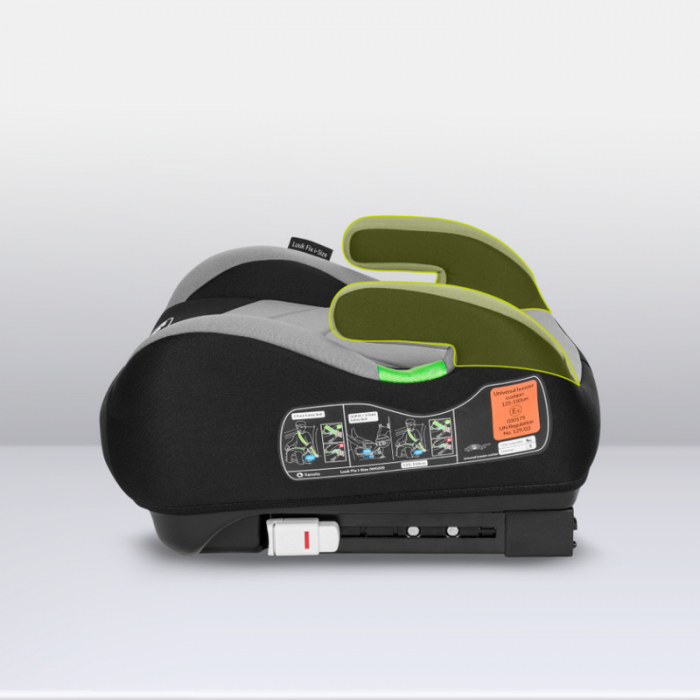 Inaltator auto, Lionelo, Luuk Fix I-size, 125- 150 cm, Instalare cu sistem Isofix si centura de prindere, Cu husa detasabila, Conform cu standardul european de securitate ECE R129, Gri [5]