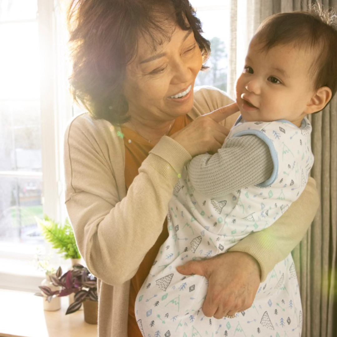 Ingenuity - Sac de dormit Swaddle Me Night Sack Sleeper, 3-18 luni, Sunset Space [4]