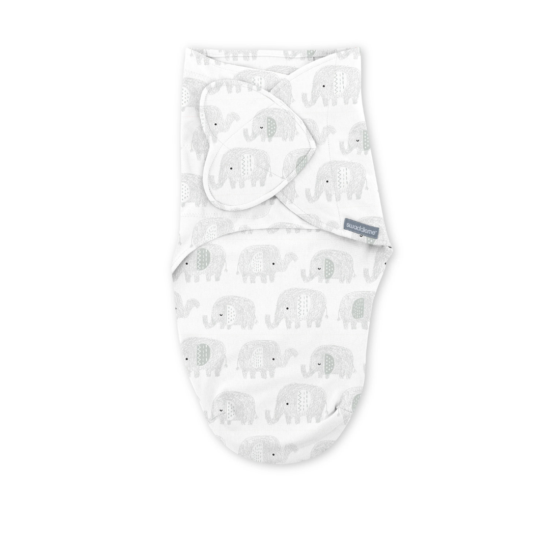 Ingenuity - Sistem de infasare Swaddle Me 0-3 luni, colectia Monogram, Scribble Elephant [1]