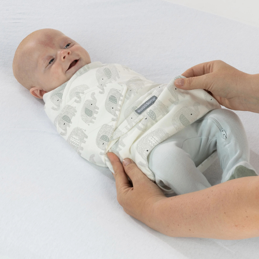 Ingenuity - Sistem de infasare Swaddle Me 0-3 luni, colectia Monogram, Scribble Elephant [3]