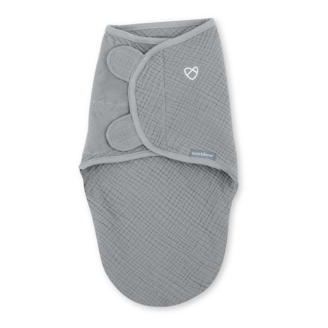 Ingenuity - Sistem de infasare Swaddle Me 0-3 luni, muselina, colectia Original, Granite [1]