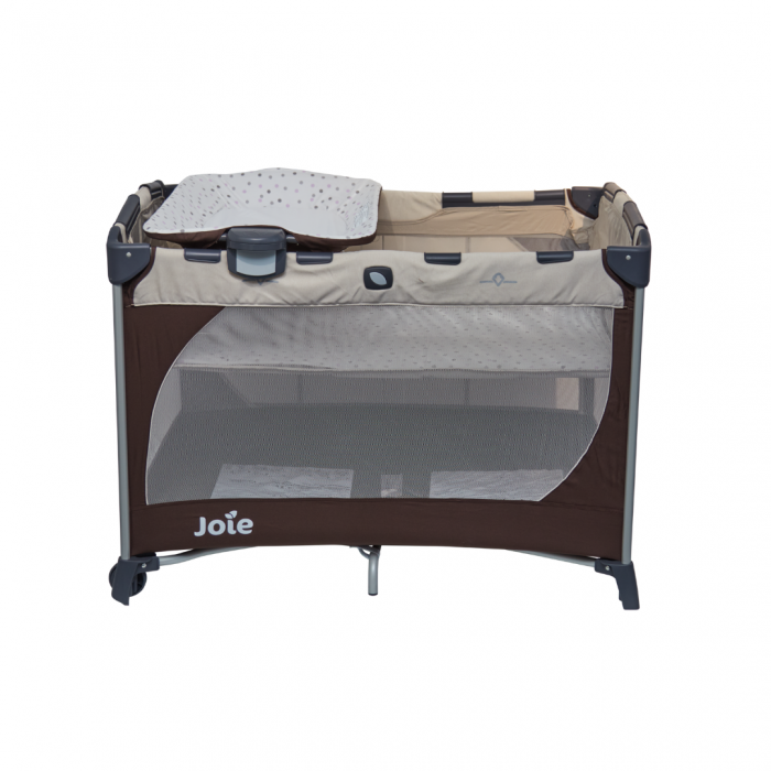Joie - Patut pliant Commuter Change Beige Dots, cu cosulet detasabil inclus [6]