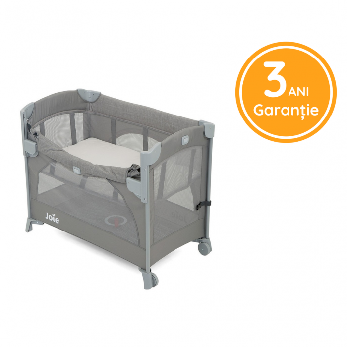 Joie - Patut pliant pentru cosleeping Kubbie Foggy Gray [10]