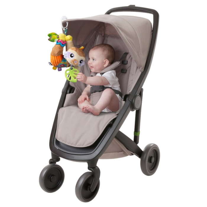 Jucarie carucior sau scaun auto, Playgro, Salo, Cu inele pentru dentitie, Cu diverse forme si texturi, Cu sunete si zornaieli, Dezvolta abilitatile motorii si imaginatia, 0 luni+, Sensory Friend Salo  [2]