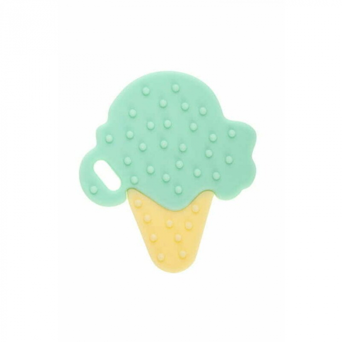Jucarie de dentitie, Bocioland, Din silicon, Stimuleaza abilitatile motorii fine, Calmeaza durerea gingiei, 0 luni+, Mint Ice [3]