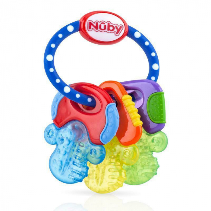 Jucarie dentitie, Nuby, Cu gel de racire, Fara BPA, 3+ luni, Multicolor [1]
