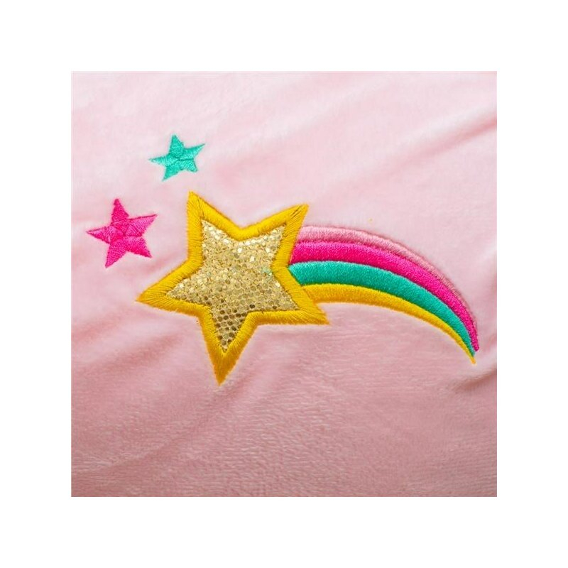 Jucarie gonflabila de plus cu sunete, Baby Mix, In forma de unicorn, Husa moale detasabila, Cu pompa inclusa, Pana la 70 kg, 36 luni+, Pink [5]