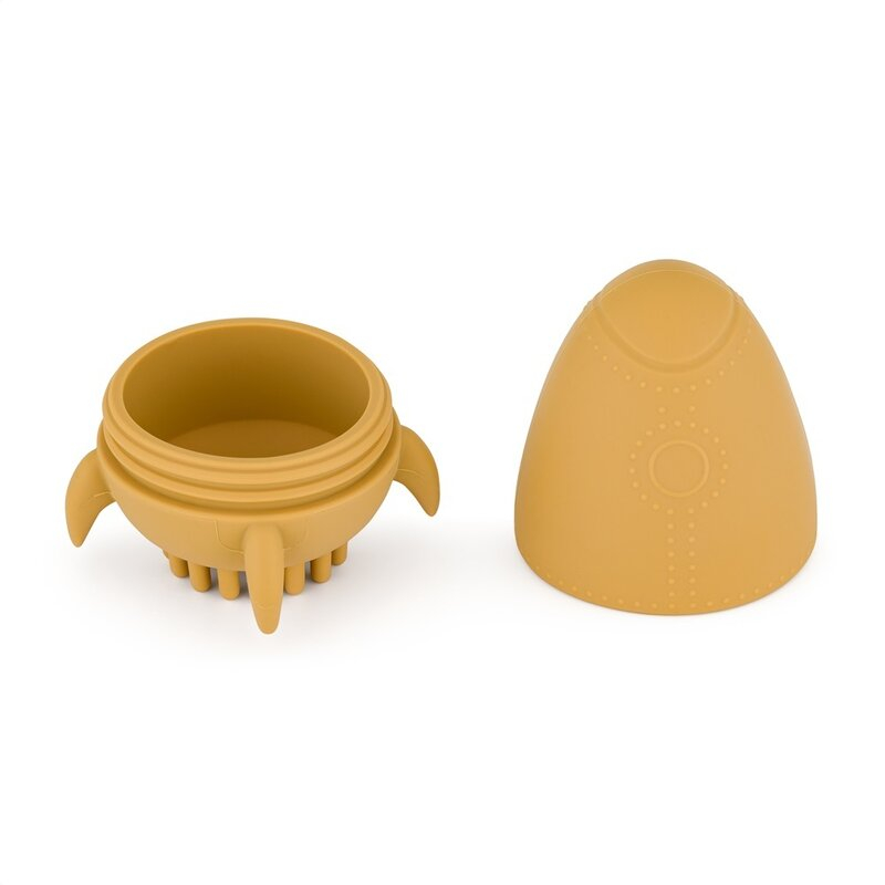 Jucarie pentru baie, Petite&Mars, Splashy Rocket, Din silicon, Fara BPA, 6 luni+, 11x7.5x7.5 cm, Ocru [2]