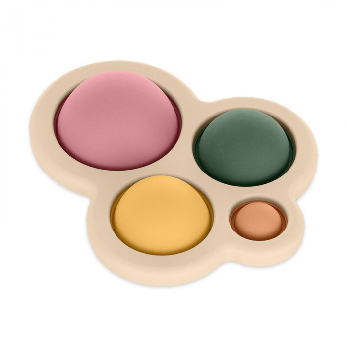 Jucarie senzoriala, Petite&Mars, Chill out, Din silicon, 11 cm, 6 luni+, Roz [3]