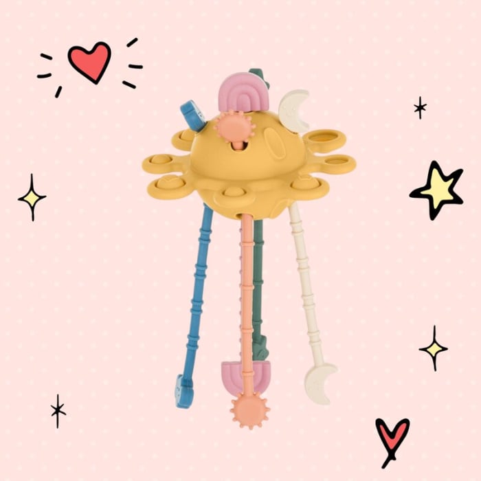 Jucarie senzoriala, Petite&Mars, Crazy planet, Din silicon, 20 cm, 10 luni+, Multicolor [3]