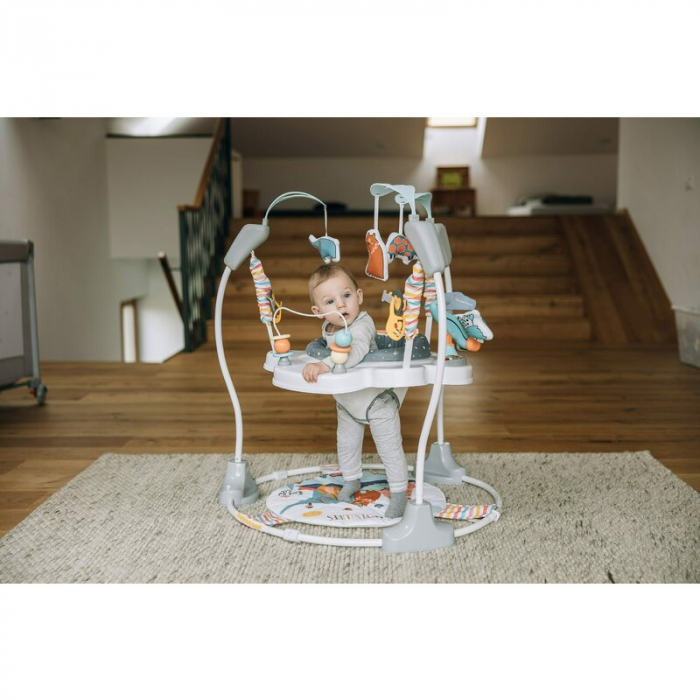 Jumper interactiv, FreeON, Jump&Play, Cu scaun rotativ la 360 grade, Reglabil pe inaltime, Cu melodii, lumini si jucarii, Conform cu standardul european de securitate EN 14036:2003, Multicolor [7]