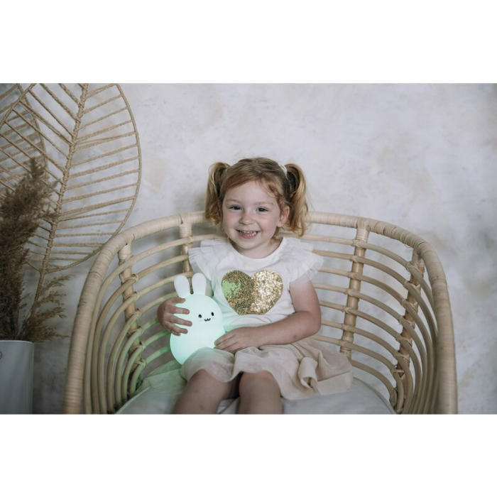 Lampa de veghe, FreeON, Silicon moale, Cu telecomanda si cablu USB, Cu 9 culori diferite si cronometru, Rabbit [2]