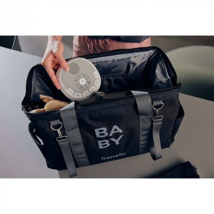 Lampa de veghe, Lionelo, BabyNap, 2 in 1, Wireless, Cu sunete si melodii de leagan, Cu 11 culori si 3 niveluri de luminozitate, Cu functie de redare si inregistrare batai inima, Alb [51]