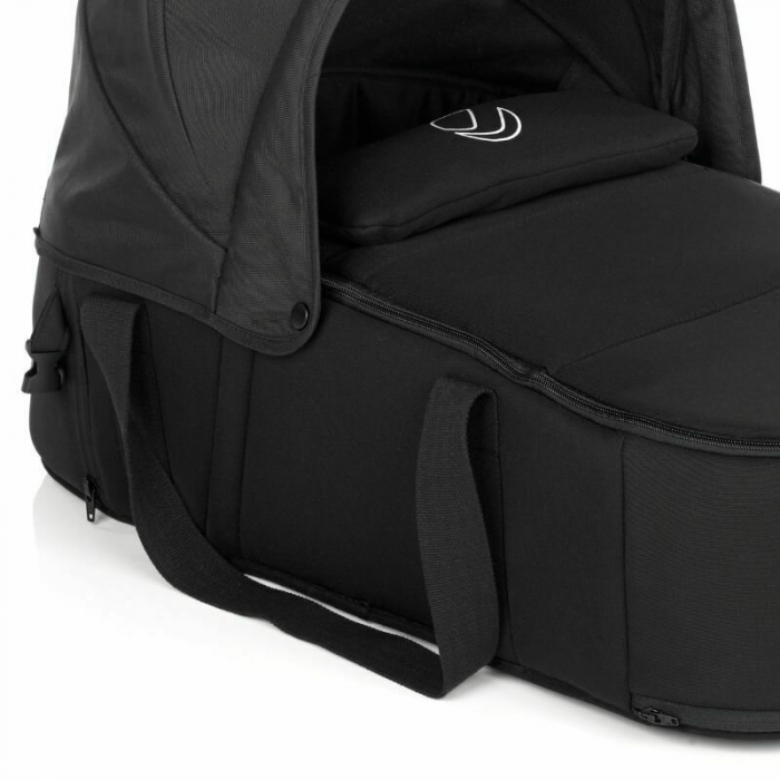 Landou portabil, Jane, Montare in carucior, Cu manere, Cu salteluta 95% materiale reciclate cu protectie UPF50, 67x29.5x43 cm, 0-9 Kg, Cold Black [7]