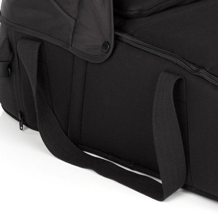 Landou portabil, Jane, Montare in carucior, Cu manere, Cu salteluta 95% materiale reciclate cu protectie UPF50, 67x29.5x43 cm, 0-9 Kg, Cold Black [4]