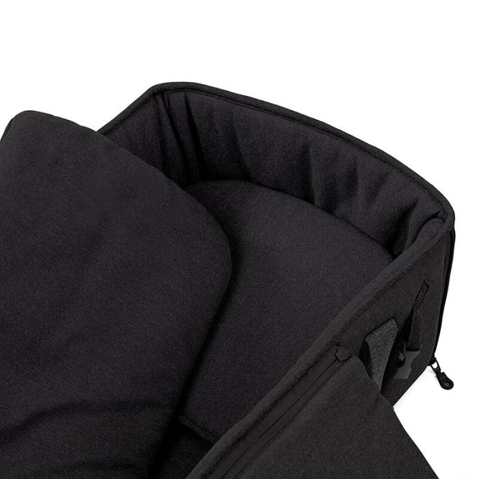 Landou portabil, Jane, Montare in carucior, Cu manere, Cu salteluta 95% materiale reciclate cu protectie UPF50, 67x29.5x43 cm, 0-9 Kg, Cold Black [5]