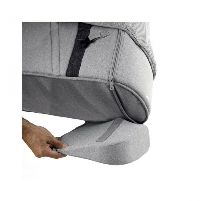 Landou portabil, Jane, Montare in carucior, Cu manere, Cu salteluta 95% materiale reciclate cu protectie UPF50, 67x29.5x43 cm, 0-9 Kg, Dim Grey [5]