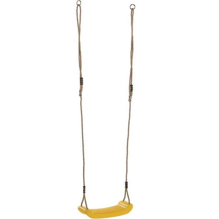 Leagan, Dice, Swing Seat, Fara spatar, Cu franghie PP, Cu inaltime reglabila pana la 240 cm, Pana la 70 kg, 3 ani+, Yellow [4]