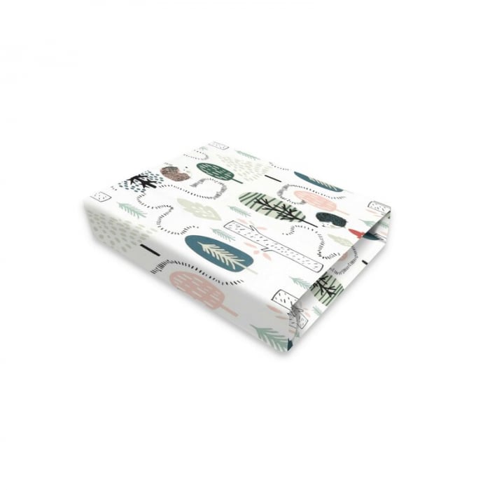 Lenjerie pat junior cu 3 piese, Qmini, Cu cearceaf 160x80 cm, Din bumbac certificat Oeko Tex Standard 100, Cu paturica si pernuta, Hedgehog [3]