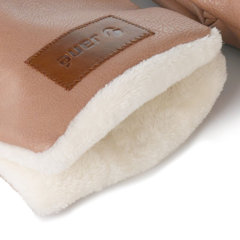 Manusi magnetice pentru carucior, Jane, Pentru vremea rece, Interior din fleece si exterior imitatie piele, Black [5]