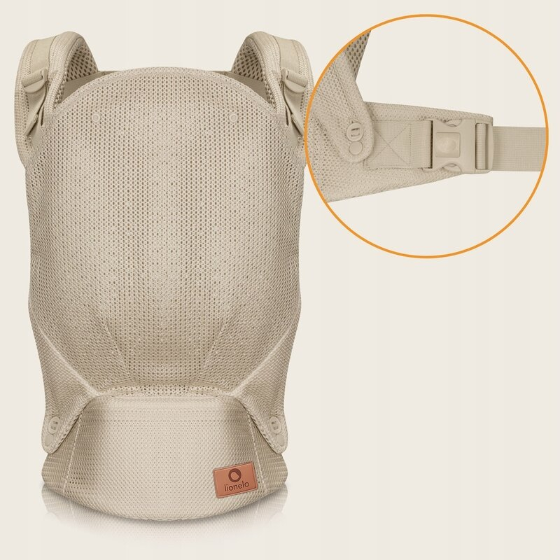 Marsupiu ergonomic, Lionelo, Margareet Air, 3 pozitii de purtare, Certificat de Institutul International pentru Displazie de Sold, 4 luni+, Pana la 20 Kg, Material respirabil 3D Air Mesh, Catarama dub [11]
